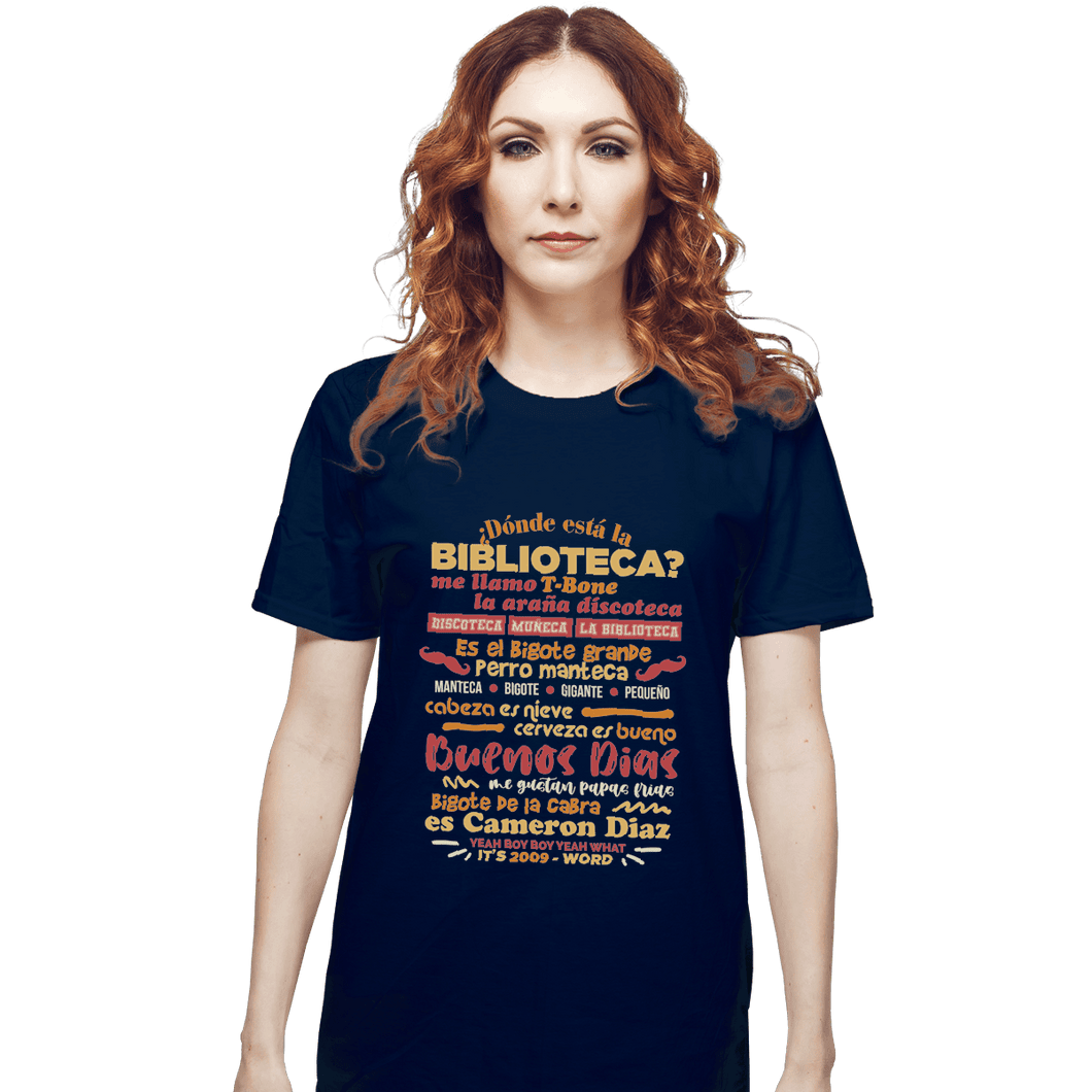 Shirts T-Shirts, Unisex / Small / Navy The Bibliotecas Rap