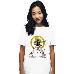 Daily_Deal_Shirts T-Shirts, Unisex / Small / White White Ranger Sumi-e