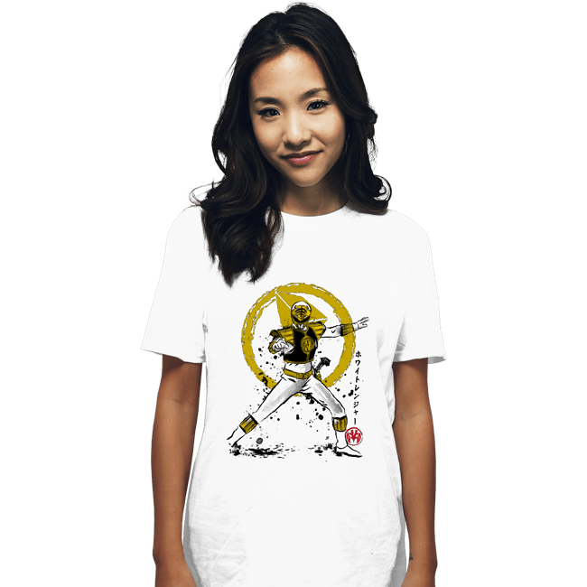 Daily_Deal_Shirts T-Shirts, Unisex / Small / White White Ranger Sumi-e