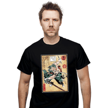 Load image into Gallery viewer, Daily_Deal_Shirts T-Shirts, Unisex / Small / Black Pirate Hunter Woodblock
