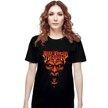 Shirts T-Shirts, Unisex / Small / Black Red Faced Devil