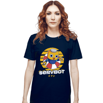 Shirts T-Shirts, Unisex / Small / Navy Servbot Summer
