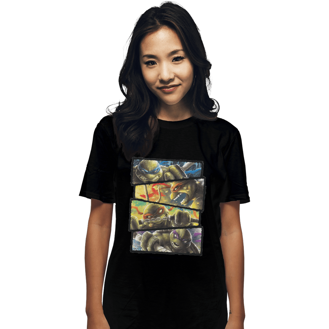 Shirts T-Shirts, Unisex / Small / Black Turtle Power