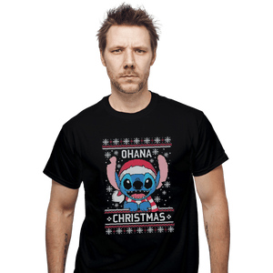Shirts T-Shirts, Unisex / Small / Black Ohana Christmas