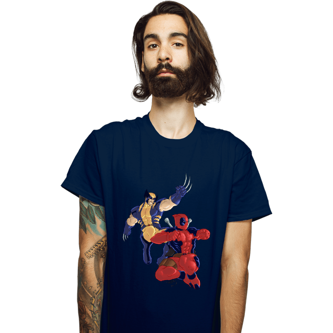 Secret_Shirts T-Shirts, Unisex / Small / Navy Wolverine & Deadpool