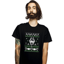 Load image into Gallery viewer, Shirts T-Shirts, Unisex / Small / Black Skyrim Sweater
