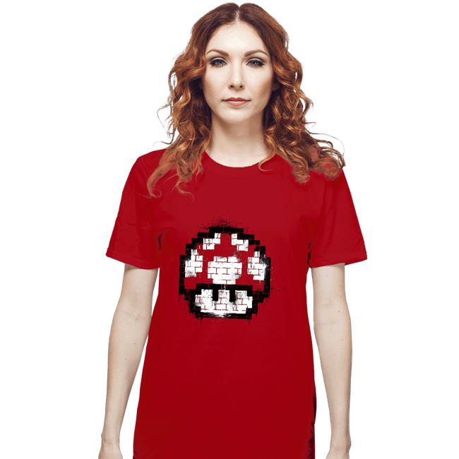 Shirts T-Shirts, Unisex / Small / Red Mushroom Spray