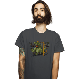Shirts T-Shirts, Unisex / Small / Charcoal Jurassic Park