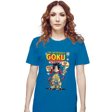 Shirts T-Shirts, Unisex / Small / Sapphire The Incredible Goku