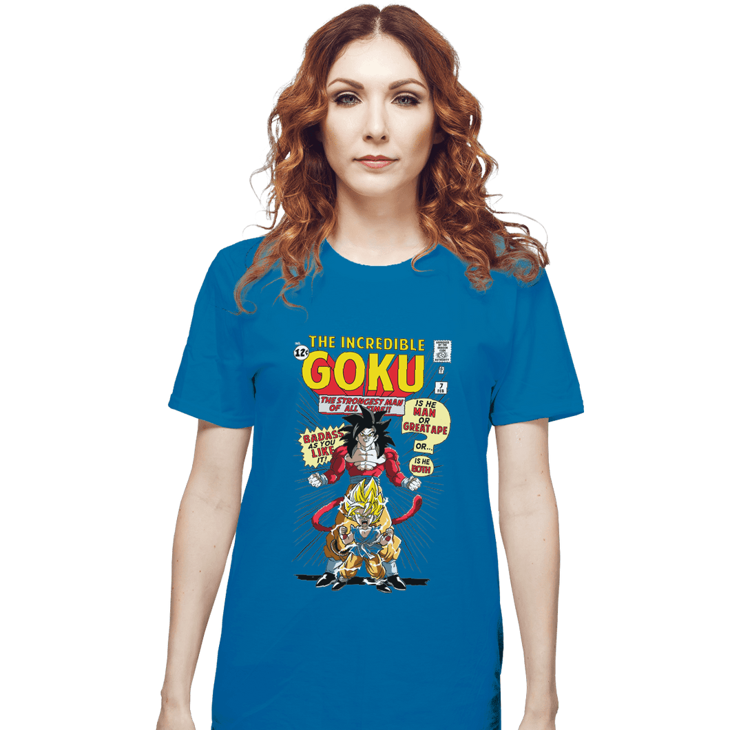 Shirts T-Shirts, Unisex / Small / Sapphire The Incredible Goku