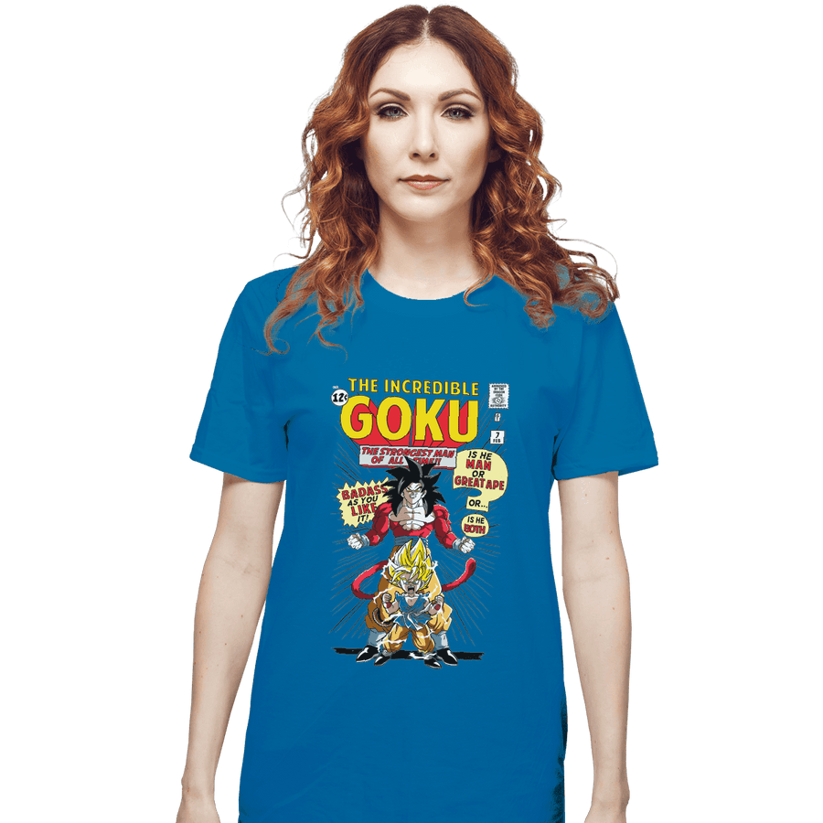 Shirts T-Shirts, Unisex / Small / Sapphire The Incredible Goku