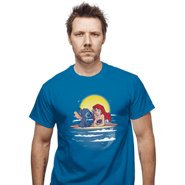 Shirts T-Shirts, Unisex / Small / Sapphire Aloha Mermaid