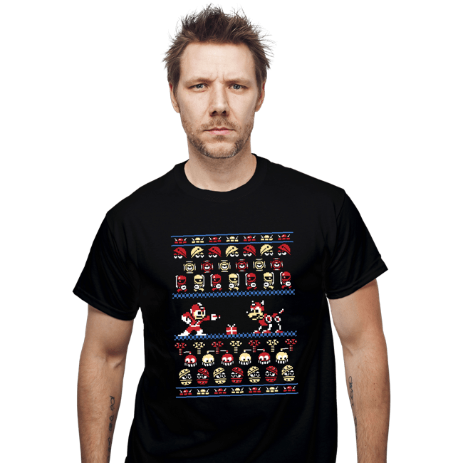 Shirts T-Shirts, Unisex / Small / Black Christmas Man