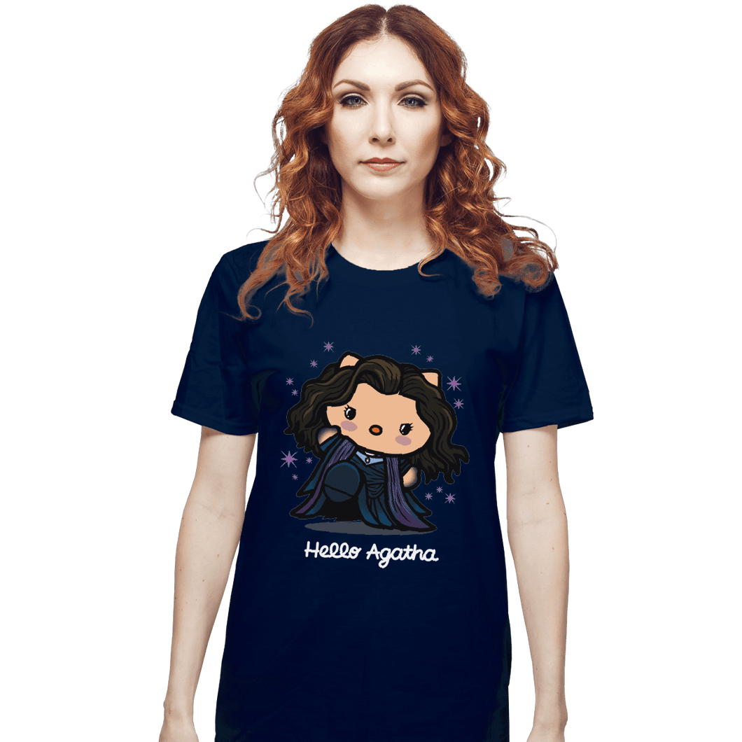 Shirts T-Shirts, Unisex / Small / Navy Hello Agatha