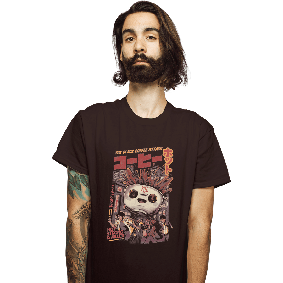 Shirts T-Shirts, Unisex / Small / Dark Chocolate Black Coffee Attack