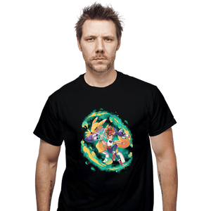 Shirts T-Shirts, Unisex / Small / Black Digi Fox