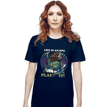 Load image into Gallery viewer, Shirts T-Shirts, Unisex / Small / Navy Life Is An RPG
