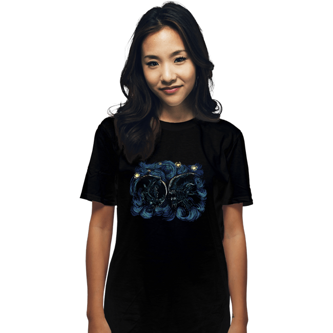 Secret_Shirts T-Shirts, Unisex / Small / Black Starry Alien