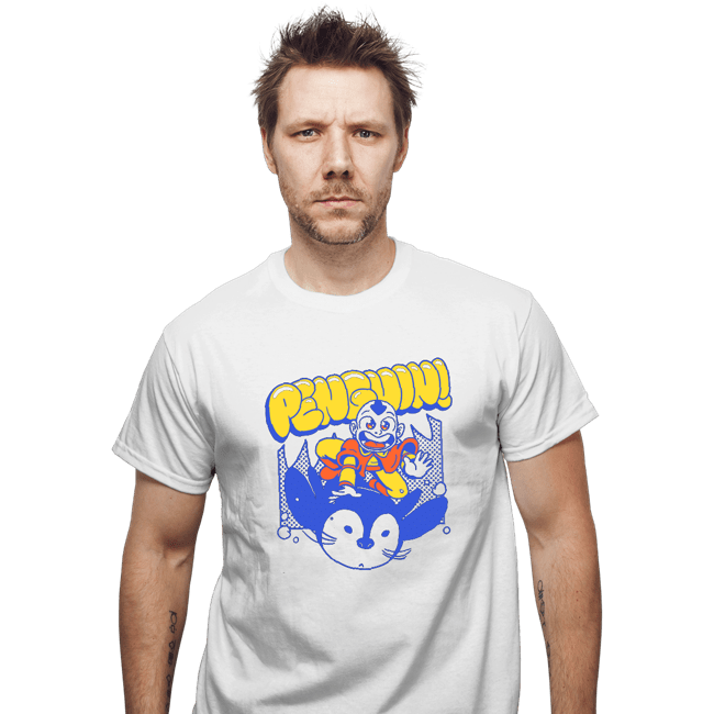 Shirts T-Shirts, Unisex / Small / White Penguin Sledding