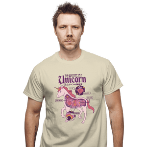 Shirts T-Shirts, Unisex / Small / Natural Unicorn Anatomy