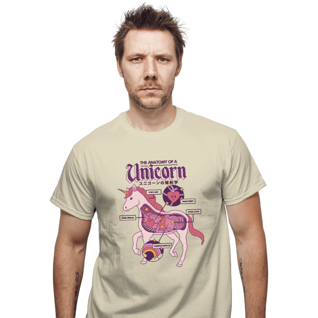 Shirts T-Shirts, Unisex / Small / Natural Unicorn Anatomy