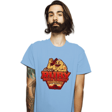 Load image into Gallery viewer, Shirts T-Shirts, Unisex / Small / Powder Blue Goron’s Ruby Rock Candy

