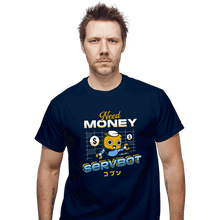 Load image into Gallery viewer, Shirts T-Shirts, Unisex / Small / Navy Servbot and Money
