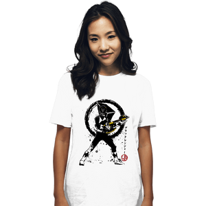 Shirts T-Shirts, Unisex / Small / White Black Ranger Sumi-e