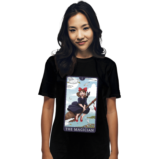 Daily_Deal_Shirts T-Shirts, Unisex / Small / Black Tarot Ghibli The Magician