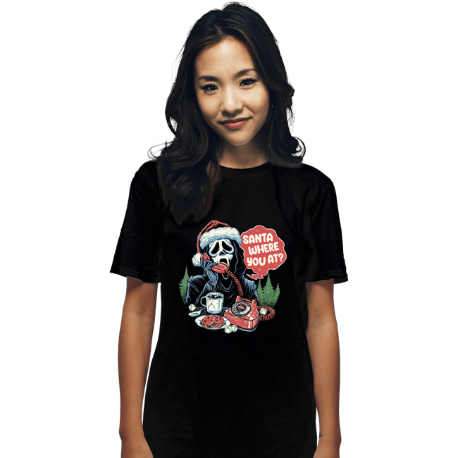 Secret_Shirts T-Shirts, Unisex / Small / Black Ghostface Santa