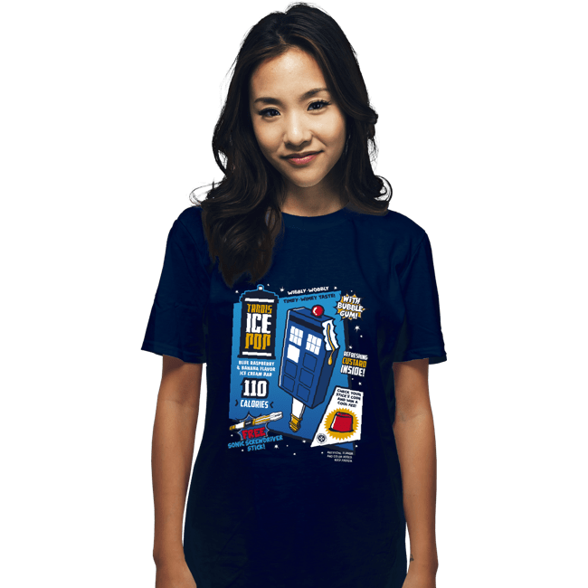 Shirts T-Shirts, Unisex / Small / Navy Tardis Ice Pop