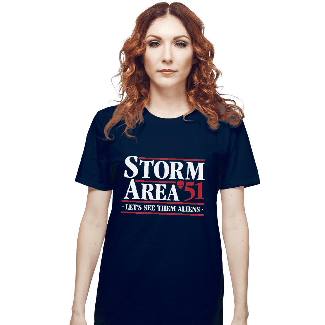 Shirts T-Shirts, Unisex / Small / Navy Storm Area 51