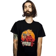 Load image into Gallery viewer, Shirts T-Shirts, Unisex / Small / Black Red Humanoid Typhoon II
