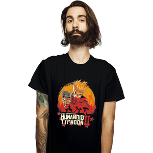 Shirts T-Shirts, Unisex / Small / Black Red Humanoid Typhoon II