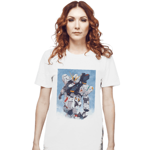 Shirts T-Shirts, Unisex / Small / White Nu Watercolor
