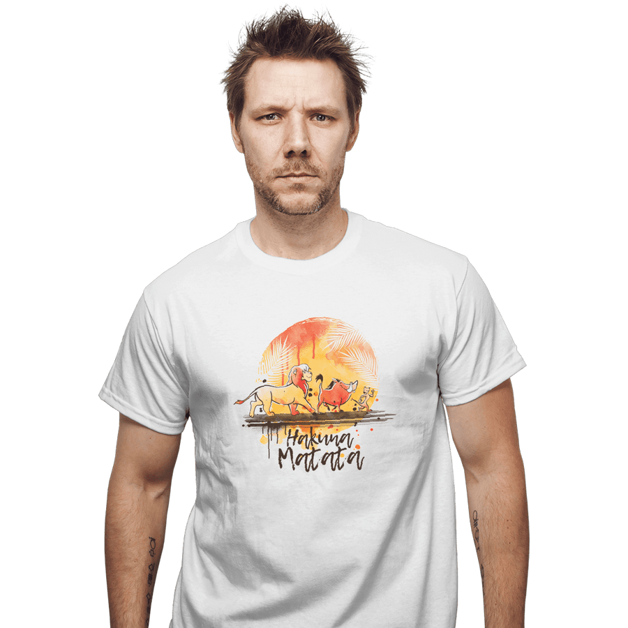 Shirts T-Shirts, Unisex / Small / White No Worries Watercolor