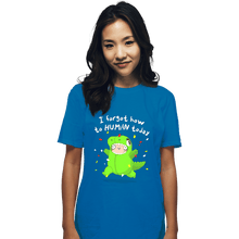 Load image into Gallery viewer, Shirts T-Shirts, Unisex / Small / Sapphire How To Human
