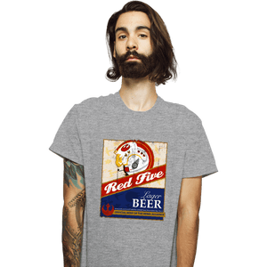 Daily_Deal_Shirts T-Shirts, Unisex / Small / Sports Grey Red Five Beer