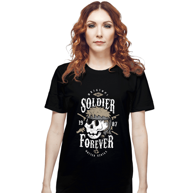 Shirts T-Shirts, Unisex / Small / Black Soldier Forever