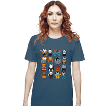 Load image into Gallery viewer, Secret_Shirts T-Shirts, Unisex / Small / Indigo Blue Horror Kitties
