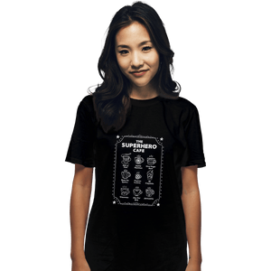Shirts T-Shirts, Unisex / Small / Black Superhero Cafe
