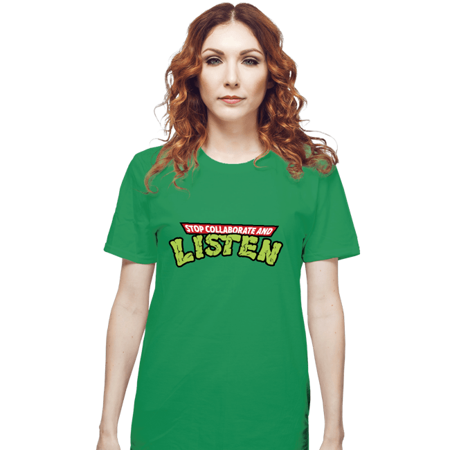 Daily_Deal_Shirts T-Shirts, Unisex / Small / Irish Green Stop Collaborate And Listen