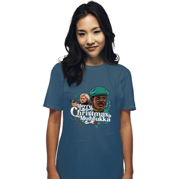 Daily_Deal_Shirts T-Shirts, Unisex / Small / Indigo Blue Merry Christmas Muhfukka