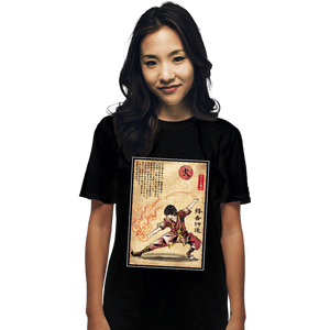 Daily_Deal_Shirts T-Shirts, Unisex / Small / Black Fire Nation Master Woodblock