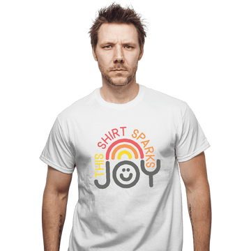 Shirts T-Shirts, Unisex / Small / White This Shirt Sparks Joy