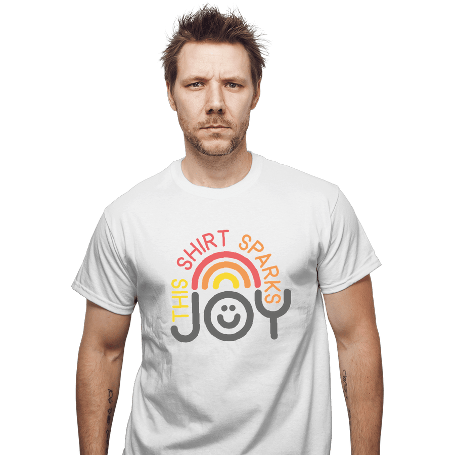 Shirts T-Shirts, Unisex / Small / White This Shirt Sparks Joy