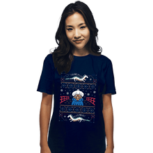 Load image into Gallery viewer, Shirts T-Shirts, Unisex / Small / Navy Magical Japanese Folk Christmas Sweaters
