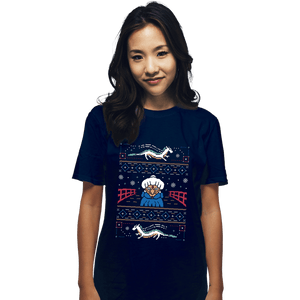 Shirts T-Shirts, Unisex / Small / Navy Magical Japanese Folk Christmas Sweaters