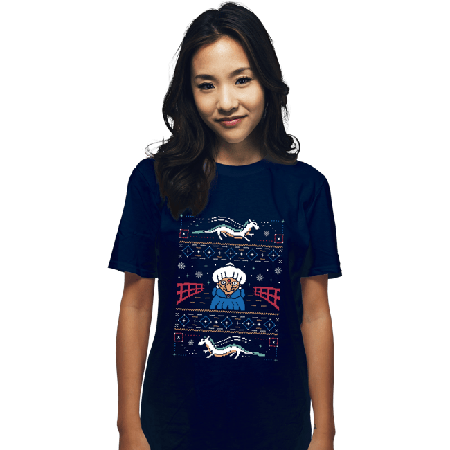Shirts T-Shirts, Unisex / Small / Navy Magical Japanese Folk Christmas Sweaters