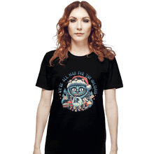 Load image into Gallery viewer, Secret_Shirts T-Shirts, Unisex / Small / Black Christmas Cat
